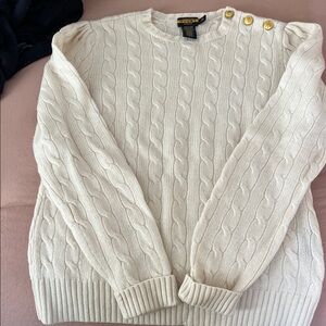 Polo Ralph Lauren Ivory Cable Knit Sweater